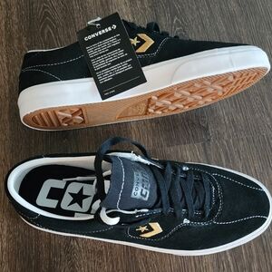 Converse Men's Size 8.5 Louie Lopez Pro Ox Black Gold Suede Skate Sneakers